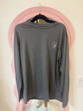 Vineyard Vines Heather Gray Crewneck Tee with Whale Logo - Nantucket